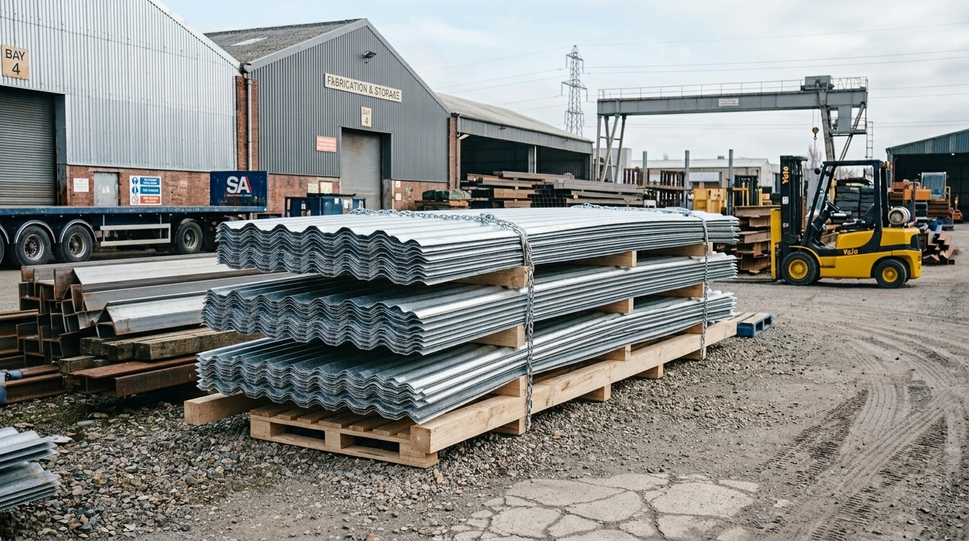 Sheeting & Cladding hero photo — e.g. box profile roofing sheets on an industrial building